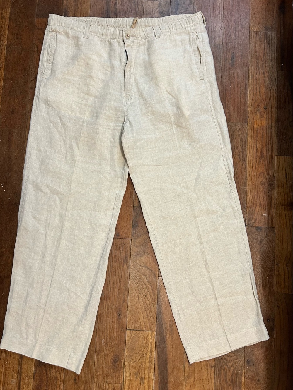 Tommy Bahama 100% Linen Pants Men’s Medium Beige Coastal Resort Casual
